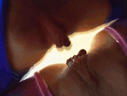 not the best quality gif, but very unusual - two impressive sets of pussy lips kissing !!