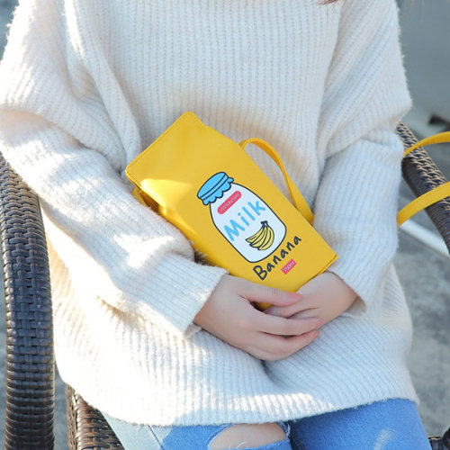 keansunny - Creative Cute Milk Box Crossbody Bag  Phone...