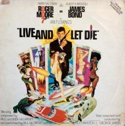 Live And Let Die - Original Motion Picture Soundtrack (United Artists, 1973). Cover art by Robert McGinnis. From a charity shop in Nottingham.