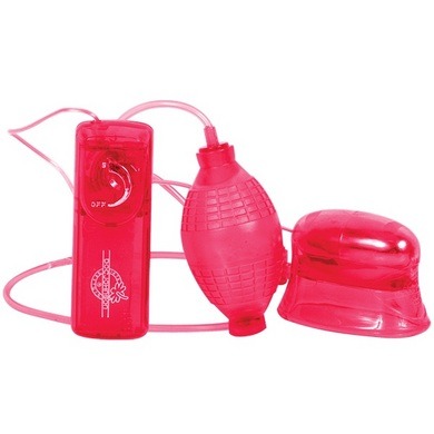 Pucker-Up Vibrating Vaginal & Clitoral Pump - Red this product is fantastic. placed it over my vagina and pumped it a few times and had an instant orgasm. with the see-thru material, i could watch as my clit and lips were sucked right into the cup&hel