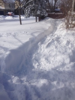 I have fallen four times trying to shovel. so. much. snow.