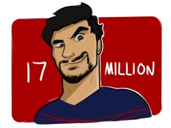lunarant:  17 MILLION! Congrats Mark, you make me happy everyday and you’re a huge inspiration. Thank you for everything! @markiplier