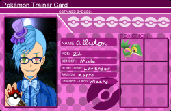 allistormiguelrichards:  So @thefireboundmage and her friends made a bunch of pokemon Trainer cards for a D&amp;D thing and I kinda wanted to join in on making one cos it looked like fun (sorry the text looks like shit, but I put it together in SAI and