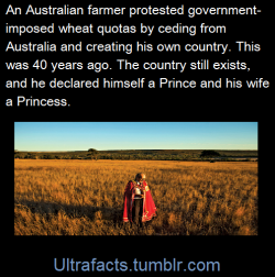 ultrafacts:He is Prince Leonard of Hutt, the absolute monarch of 18,500 acres of farmland in Australia’s sparsely populated wheat belt, about a five-hour drive north of Perth. His kingdom is the Principality of Hutt River.His wife Shirley, styled as