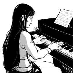 yinza:Tifa playing the piano for @hamaon!
