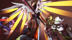ourtastytexturesstuff:    People wont stop over Tracer/widow butt. and i’m like. That’s cute. But…   It had to be done. HIGH RES 