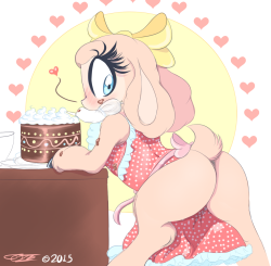 henriettalamb:  3000 Followers Celebration And Lamb’s made a cake for you too! So to celebrate I made a special pinup pic of her uwu Hope you all like! I may try to do more like these later if people like it? (if I have the time, omg bad schedule..)