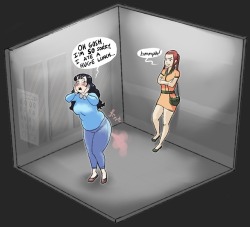 beltpop: Elevator Incident fastpaint commission HUGE comics 