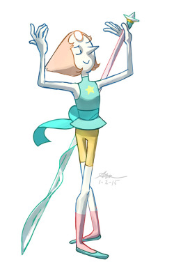 wundrasate:  I feel like Pearl would be the kind of nerd to whisper &lsquo;Sublime…&rsquo; after an epic sparring match with a tough opponent.  Her spear was unnecessarily hard for me to figure out. Helices are not my friend.  
