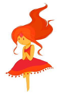 kuronekoxime:  another draw of flame princess *w* omg! i really love her hair !!! :3