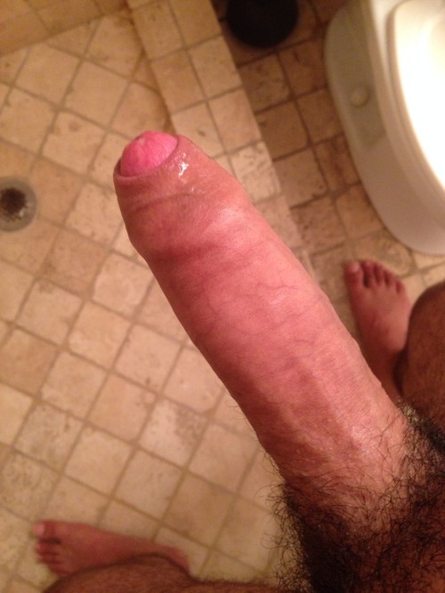 Sex My big uncut cock in the bathroom last night! pictures