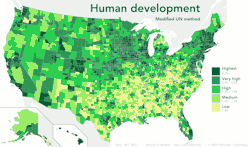 scotchtapeofficial:  mapsontheweb:Quality of Life in the United States, by County. the most surprising thing abt this map is learning that apparently counties are really huge and not broken up in the west, cuz where i live youre never more than 20 minutes