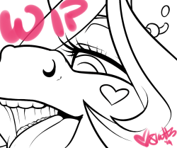 I made some progress and finally freed the line art from the sketch layer like a surgeon. If you don&rsquo;t like this kind of stuff, just block &ldquo;skuttz-vore&rdquo; that will be the tag I use for vore or vore related fetishes for the time being.