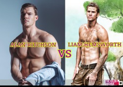 thecelebarchive:    Alan Ritchson Vs Liam HemsworthGallery &gt; AR &gt; https://www.thecelebarchive.net/ca/gallery.asp?folder=/alan%20ritchson/&amp;c=1LH &gt; https://www.thecelebarchive.net/ca/gallery.asp?folder=/liam%20hemsworth/&amp;c=1  