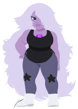 Experimental lineless Amethyst&hellip;idk tbh XD I had to do smth bc I just finished my commission but I rly dunno if I get the permission to post it. So this pic was made simply for fun&hellip;.tired fun but still fun lolAlso, yeah I AM aware of every