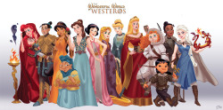 liamdryden:  nathanielemmett:  Disney Princesses as Game of Thrones characters by DjeDjehuti.  Grandma Fa!Olenna is PERFECT 