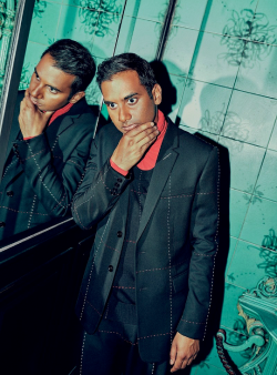 mancandykings: Aziz Ansari photographed by Arnaud Pyvka for GQ Style, Fall 2017 My favorite thing anyone ever gave me unsolicited was one time I did a show at the Largo in Los Angeles, and this woman gave me a painting of Soulja Boy. And I still have