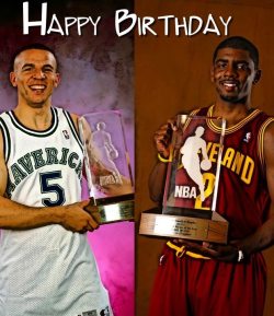 happy b day to 2 of the best guards to ever do it jason kidd and kyrie irving jkidd is 40 kyrie is 21  happy bday to them 8)