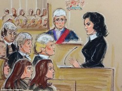 Even the courtroom artist knows what to emphasize at Nigella Lawson&rsquo;s trial.