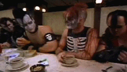 snaggle-teeth:  sweetappletea:  spx:   I never thought I needed a gif of the Misfits throwing a donut at a cop until now  Let alone a Harland Williams cop! 