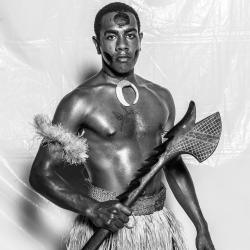   Fijian man, photographed at the Festival de las Artes del Pacifico in 2016, by Steve Hardy.   