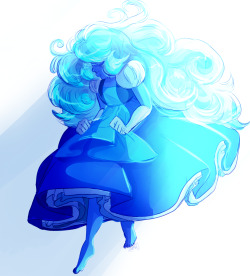 I had the image of Sapphire floating down and being barefoot like Rose did in ‘Story for Steven’ and I just had to draw it