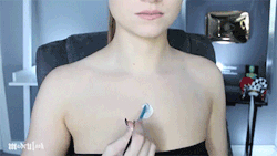 bimbohearts:  bimbohearts:  greedyinthecountry:  tattooedmedic84:  nudityandnerdery:  sizvideos:  From Siz (Get the app)Video  Um. Holy crap.   Wow  important makeup tutorial.   Is she topless? :o  Oh wait nevermind but omg that’s so cool!