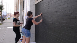 thedsgnblog:  Criatipos    |    http://behance.net/Criatipos &ldquo;Cristina and Cyla painted a wall in Bushwick, Brooklyn, as a tribute to the great poet Paulo Leminski who would be 70 years old in August 2014. We are very grateful to our new friend