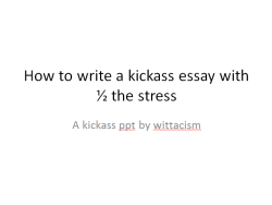 wittacism:  It’s essay writing season for