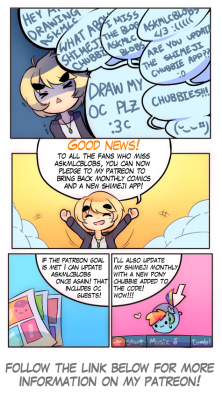 raidraws:  here is my patreon for more details!  Askmlcblobs blog retired on January 18th/2015 but with the help of you guys I can make new comics every month. :)
