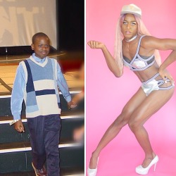 milesjai:  #2006vs2016  Then: My first time in LA, in a child talent competition called Best New Talent, my first time modeling, looking uncomfortable af.   Now: I live in LA, entertaining for a living, uncomfortable only because those heels are a size