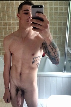 david-lovesit:  naked-straight-men:  (via Tattoo Guy With Tight Uncut Dick)  http://david-lovesit.tumblr.com 