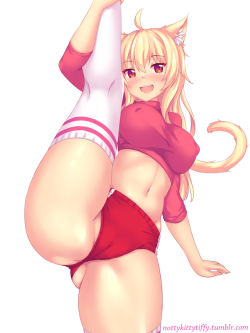 nottykittytiffy:  Stretching with Tiffy!!! &lt;3 &lt;3