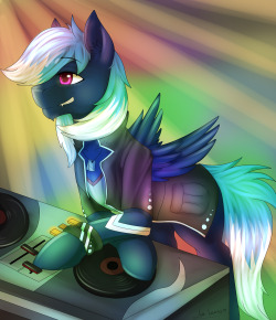 lu-kurio:  DJ Noxy in da house! Practiced more coloring! Look at that handsome pone~   needs more luv