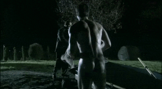 alekzmx:    Damon Runyan skinny dipping and kissing   Chad Allen in “On The Other Hand, Death”