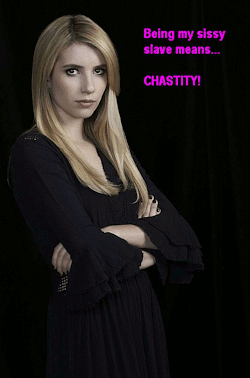 celebrityfemdom:  Emma Roberts Rules for Sissy Slaves Animated Gif Story. 