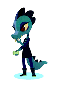 artsyfeathersartsyblog: Its been a while since I animated something so I wanted to doodle something short and fun… And then I decided to make it lineless… LOVE YOU BEEBEE! Thanks @squigglydigg for helping with the smoke!  Beebee is cutest crocodile