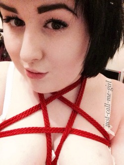 just-call-me-girl:  I love rope! And pretty pentagram harnesses This was my first time doing one. xoxo 