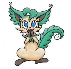 leafeon-daily:I started this blog almost 6 months ago, so I decided to redraw my first post to see how much I’ve improved! Thanks to everyone who’s followed this wacky blog, you guys are the best! D’aww~! &lt;3