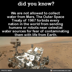 Did-You-Kno:  We Are Not Allowed To Collect Water From Mars. The Outer Space Treaty