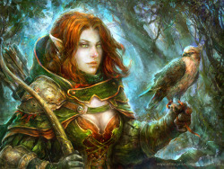 fantasy-scifi:  Elf scout by Allnamesinuse