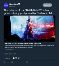 leeterr: Get fucked EA. That’s what you get for being idiots. Of course now they are pretending to postpone the game to react to the “feedback” and further tweaking, when there is an open beta for things like that in a week.  They fucked up, got