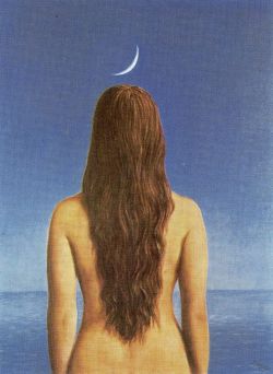halogenic: René Magritte - The Evening Gown and The Schoolmaster (1954) 
