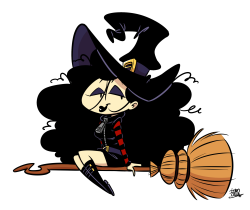 icarocruzart:  Pocket unnamed Witch Now there’s a dilemma: Which hair I should make canon?! Oh! And actually, I chose a name for her. But I’ll reveal only in October.   white plz