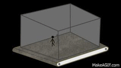 sixpenceee:  SAND PAPER FLOOR ROOM  So basically it’s a torture device, where a person is put into a room with slow moving sand-paper at the bottom. There is no way out. The person has to walk forward to keep from getting send to the corner and scraped.