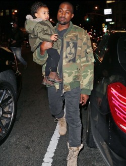 13thwave:  kuwkimye:  Kanye &amp; North out in NYC - December 21, 2014  This is next. Watch.