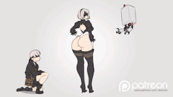 carmessi: deztyle:   2Beautiful   This is my first attempt of an animation, hope you like it guys!At least 9S is enjoying the view (^‿^)Consider to support me on PATREON    For a first attempt this is amazing.