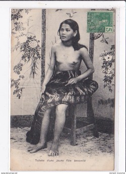   Vietnamese woman, via Delcampe.  