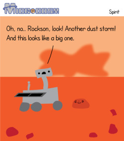 thequarkside: This global dust storm happening on Mars right now is no joke! Opportunity has been hibernating and saving energy since June 10th. Hopefully it will come back online when the sun returns, whenever that may be. (Back in 2010 Spirit, after