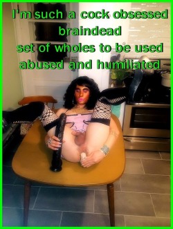 roxanadelusional:  swishynicky:Swishy nicky cumdump  A complete shit for brains fuck puppet trash! I so approve of this! Nicky should be a model for so many closet sissies out there!